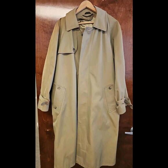 Vintage 70s Givency Monsieur Trench Coat With Button Wool Lining